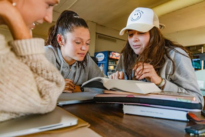 College students studying